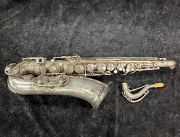 Vintage Weltklang Tenor Saxophone in Silver Plate, Serial #16728 Made in Germany